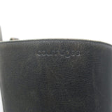 Courreges Rider Boots Black Patina Leather Size 40