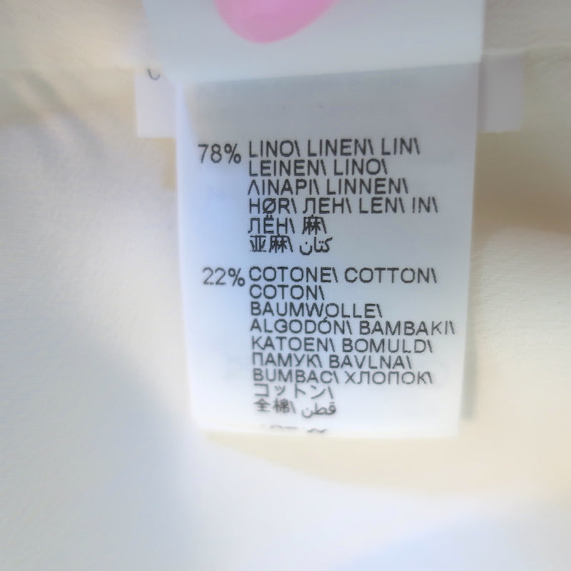 Brunello Cucinelli Double Breasted Corduroy Blazer Cream Linen-Blend Size 38