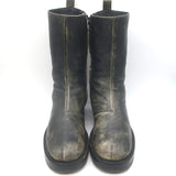 Courreges Rider Boots Black Patina Leather Size 40
