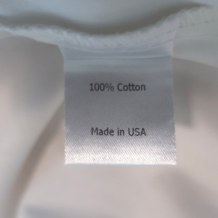 La Ligne Ina Puff Sleeve Tiered Midi Dress White Cotton Poplin Size Medium