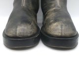 Courreges Rider Boots Black Patina Leather Size 40