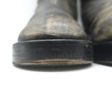 Courreges Rider Boots Black Patina Leather Size 40