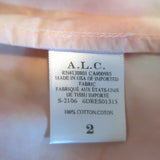 A.L.C. Puff Sleeve Mini Dress Jess Light Pink Tie Dye Cotton Size 2