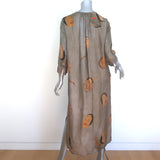 Uma Wang Agina Mask Print Midi Dress Taupe Size Medium