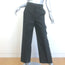 Christian Dior Wide Leg Trousers Black Textured Suiting Size US 4