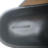 Isabel Marant Mirst Buckle Clogs Black Studded Leather Size 37 Flat Mules NEW