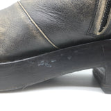 Courreges Rider Boots Black Patina Leather Size 40