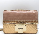 Jimmy Choo Rebel Mini Crossbody Bag Ballet Pink/Rose Gold Elaphe Snakeskin