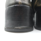Courreges Rider Boots Black Patina Leather Size 40