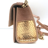 Jimmy Choo Rebel Mini Crossbody Bag Ballet Pink/Rose Gold Elaphe Snakeskin