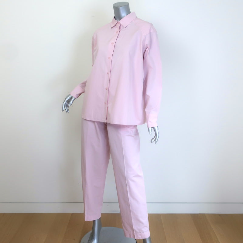 Casey Casey Drays Travail Shirt &amp; Jude Pants Set Pink Cotton Size Small/Medium