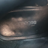 Courreges Rider Boots Black Patina Leather Size 40