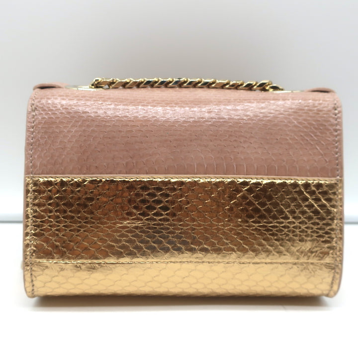 Jimmy Choo Rebel Mini Crossbody Bag Ballet Pink/Rose Gold Elaphe Snakeskin