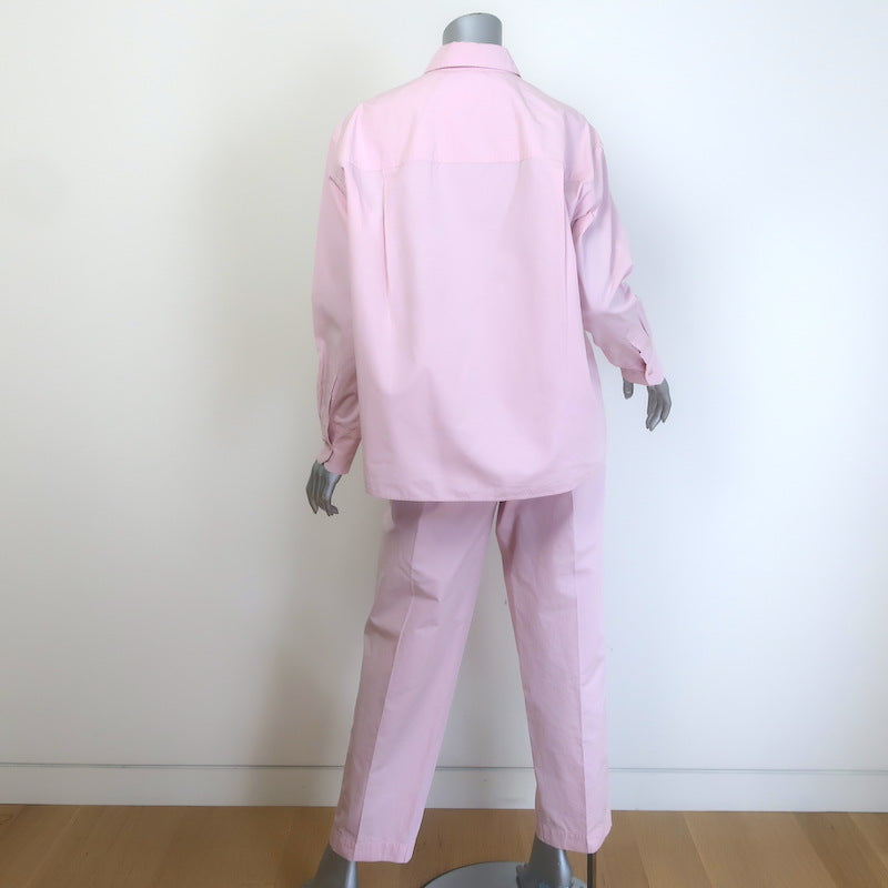 Casey Casey Drays Travail Shirt &amp; Jude Pants Set Pink Cotton Size Small/Medium