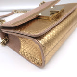 Jimmy Choo Rebel Mini Crossbody Bag Ballet Pink/Rose Gold Elaphe Snakeskin