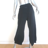 MM6 Maison Margiela Split Cuff Sweatpants Black Cotton-Blend Size Medium
