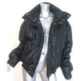 Nanushka Duy Vegan Leather Padded Bomber Jacket Black Size Small NEW