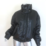 Nanushka Duy Vegan Leather Padded Bomber Jacket Black Size Small NEW