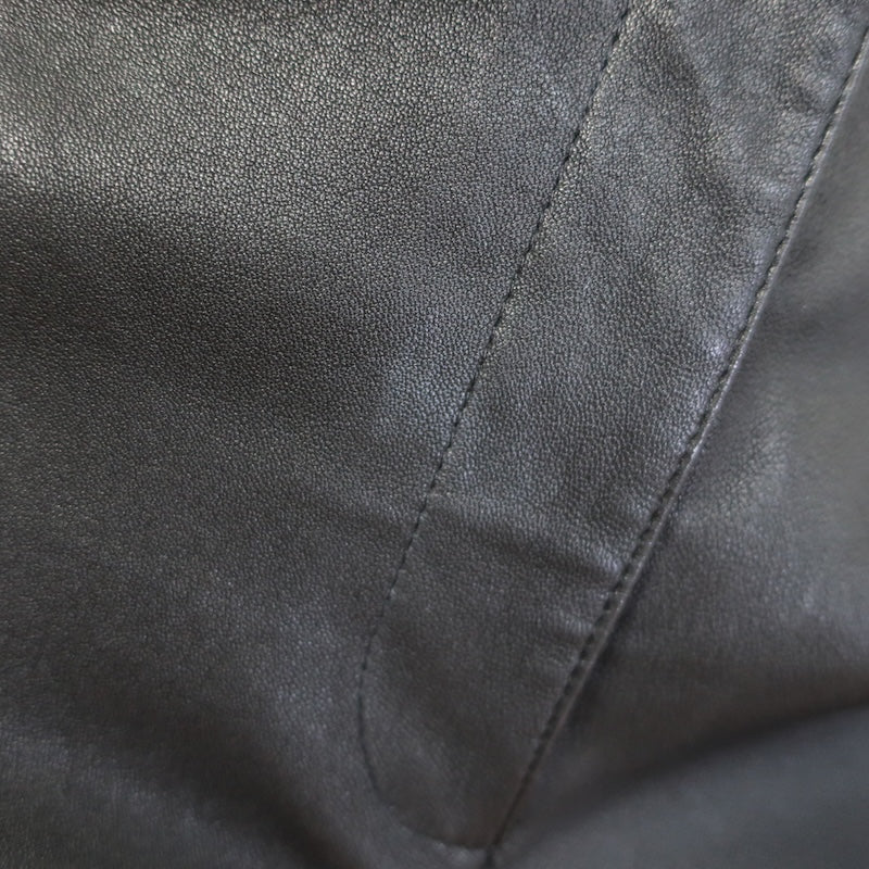 Theory Kick 5-Pocket Flared Stretch Leather Pants Black Size 8 NEW