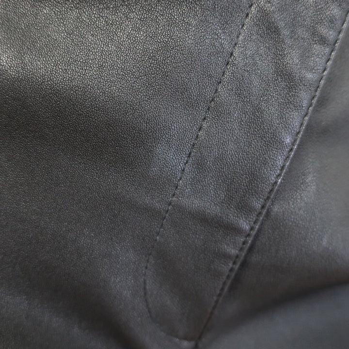 Theory Kick 5-Pocket Flared Stretch Leather Pants Black Size 8 NEW