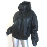 Nanushka Duy Vegan Leather Padded Bomber Jacket Black Size Small NEW