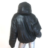 Nanushka Duy Vegan Leather Padded Bomber Jacket Black Size Small NEW