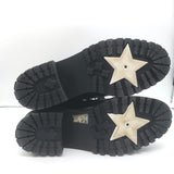 Christian Dior D-Fight Lace-Up Combat Boots Black Stretch Leather Size 42