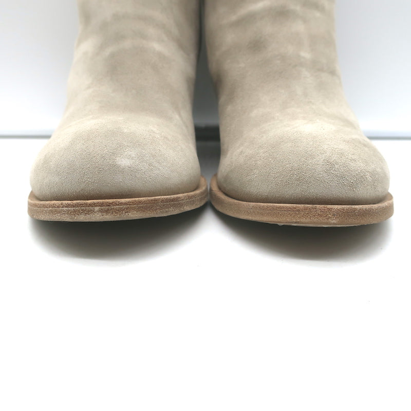 Officine Creative Denner Side-Zip Ankle Boots Taupe Suede Size 40 NEW
