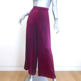 Avant Toi Hand-Painted Silk Palazzo Pants Raspberry Size Medium