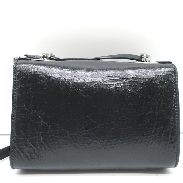 Jimmy Choo Rebel Soft Mini Crossbody Bag Black Studded Crinkled Leather NEW