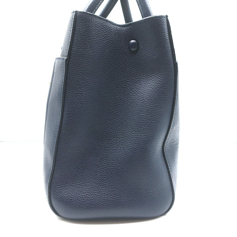 Chanel 17C Neo Executive Small Shopper Tote Navy Leather Shoulder Bag