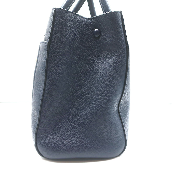 Chanel 17C Neo Executive Small Shopper Tote Navy Leather Shoulder Bag