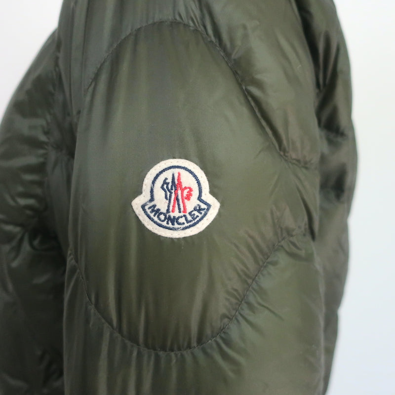 Moncler Saire Quilted Down Puffer Jacket Army Green Size 1