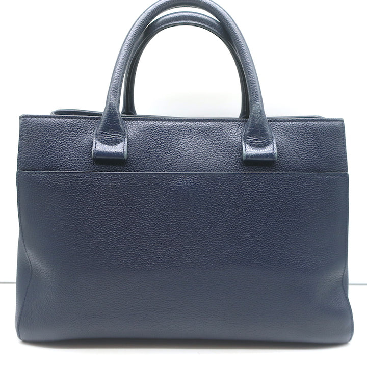 Chanel 17C Neo Executive Small Shopper Tote Navy Leather Shoulder Bag