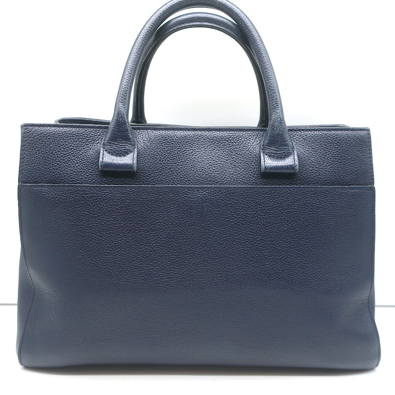 Chanel 17C Neo Executive Small Shopper Tote Navy Leather Shoulder