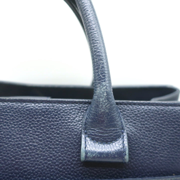 Chanel 17C Neo Executive Small Shopper Tote Navy Leather Shoulder Bag
