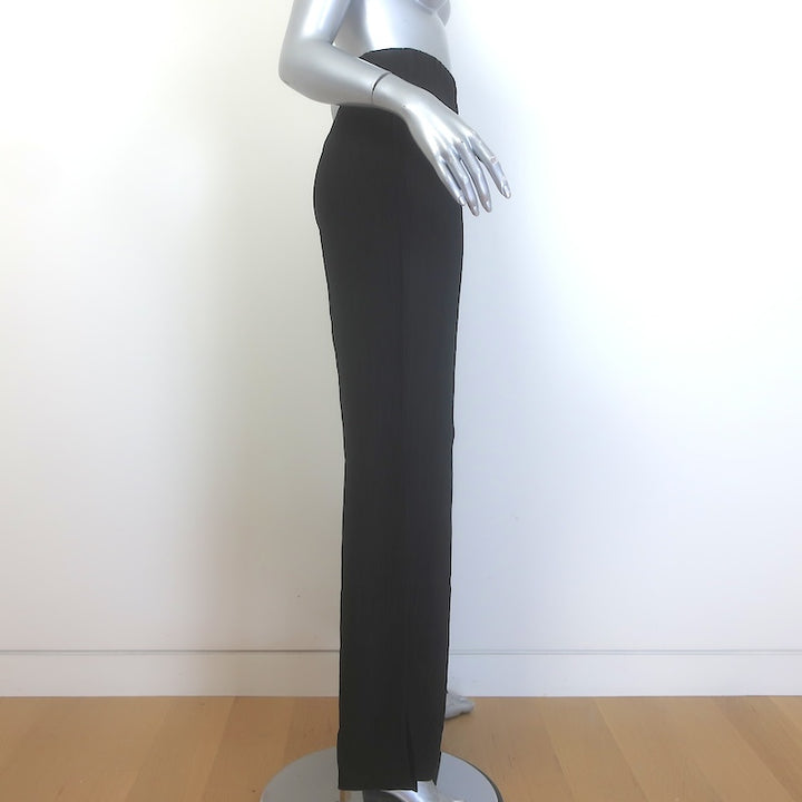 ANINE BING Aden Crinkled Plisse Pants Black Size Medium