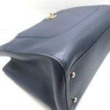 Chanel 17C Neo Executive Small Shopper Tote Navy Leather Shoulder Bag