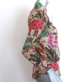 Etro Butterfly Floral Print Shirt Multicolor Cotton Size 40 Long Sleeve Top