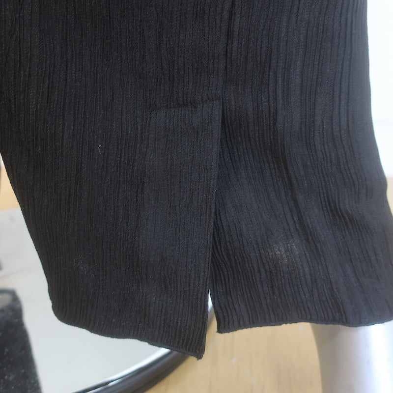 ANINE BING Aden Crinkled Plisse Pants Black Size Medium