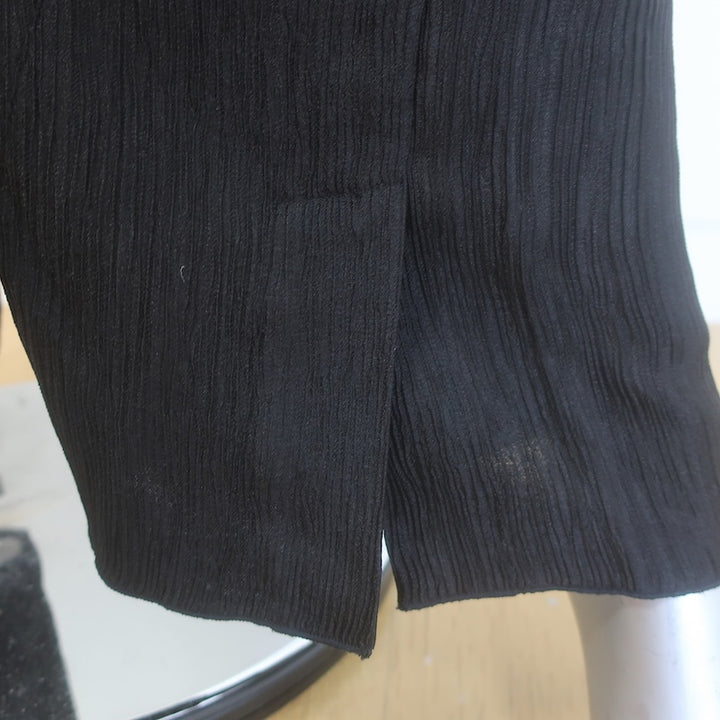 ANINE BING Aden Crinkled Plisse Pants Black Size Medium