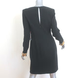 Vince Camuto Sequin-Trim Long Sleeve Mini Dress Black Scuba Crepe Size 10 NEW