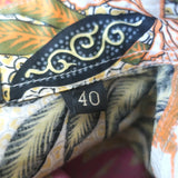 Etro Butterfly Floral Print Shirt Multicolor Cotton Size 40 Long Sleeve Top
