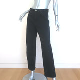 Celine Ankle-Slit Straight Leg High Rise Jeans Black Denim Size 40