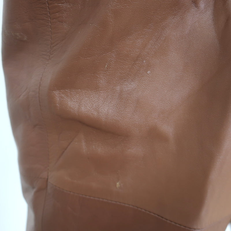 Dusan Leather Carrot Pants Brown Size Small