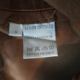 Dusan Leather Carrot Pants Brown Size Small