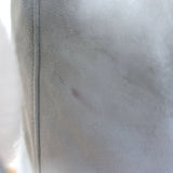 Artico Fox Fur-Trimmed Hooded Shearling Coat Gray Suede Size 44