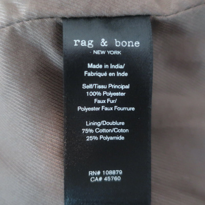 Rag &amp; Bone Bijou Belted Faux Fur Coat Camel Size Small