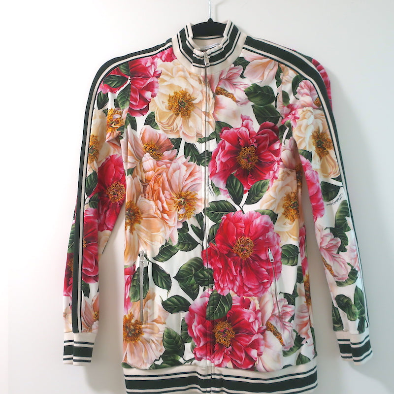 Dolce &amp; Gabbana Kids Tracksuit Rose Print Jacket &amp; Leggings Set Size 11/12