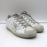 Golden Goose Superstar Snake-Embossed Sneakers White Leather Size 36